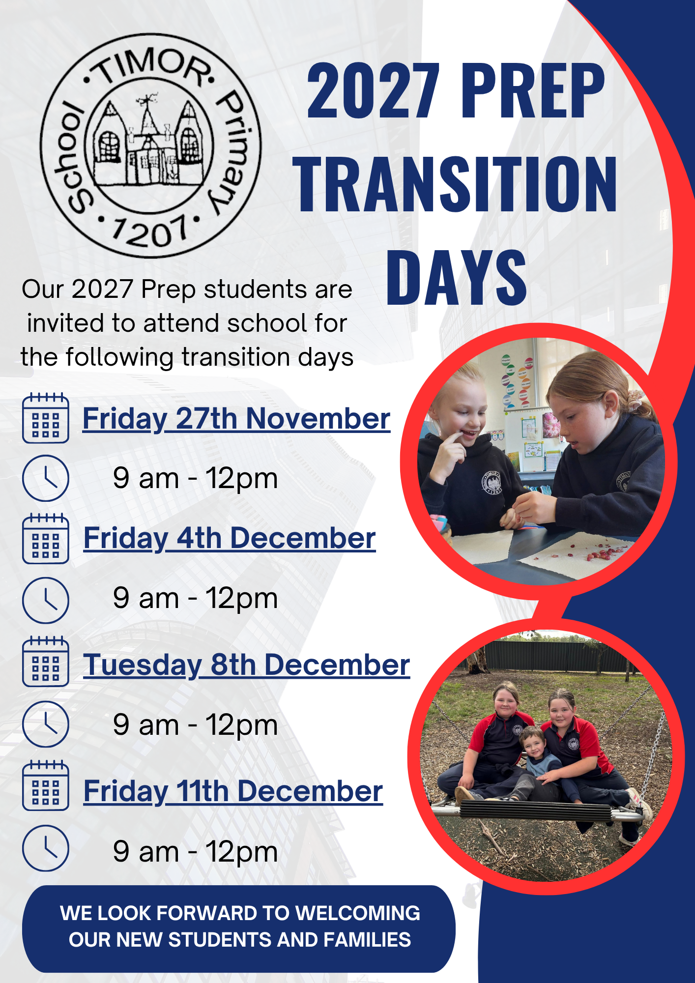2027 Prep Transition Days